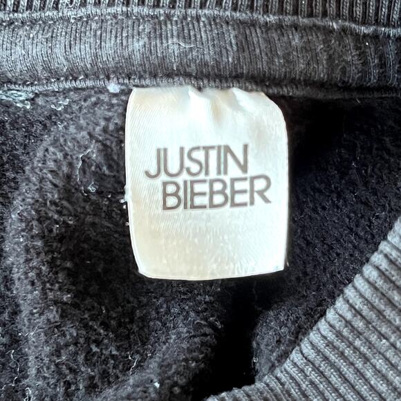 Justin Bieber 2017 Purpose Tour Merch Crewneck Sweatshirt Black 100% Cotton - Picture 9 of 9